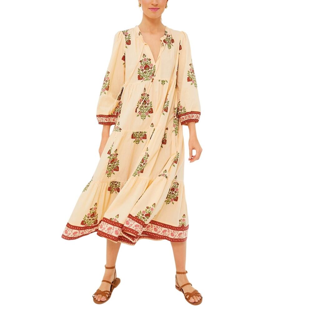 Tuckernuck Floral Blush Salty Paloma Caftan Dress Size XXXL